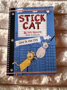 Scholastic Stick Cat — Blue & Yellow Illustrated Children's Book